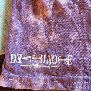 Death note L tshirt in purple tie dye